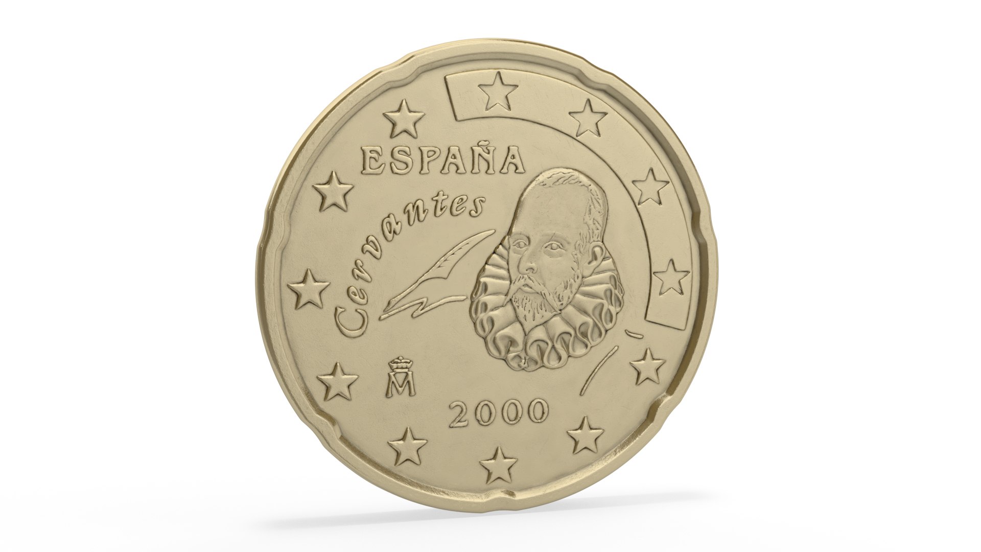 20 Euro Cent Spain 3D model preview