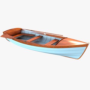 3D dinghy wooden boat