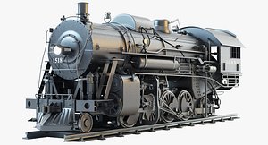 3d model icrr 1518 steam locomotive