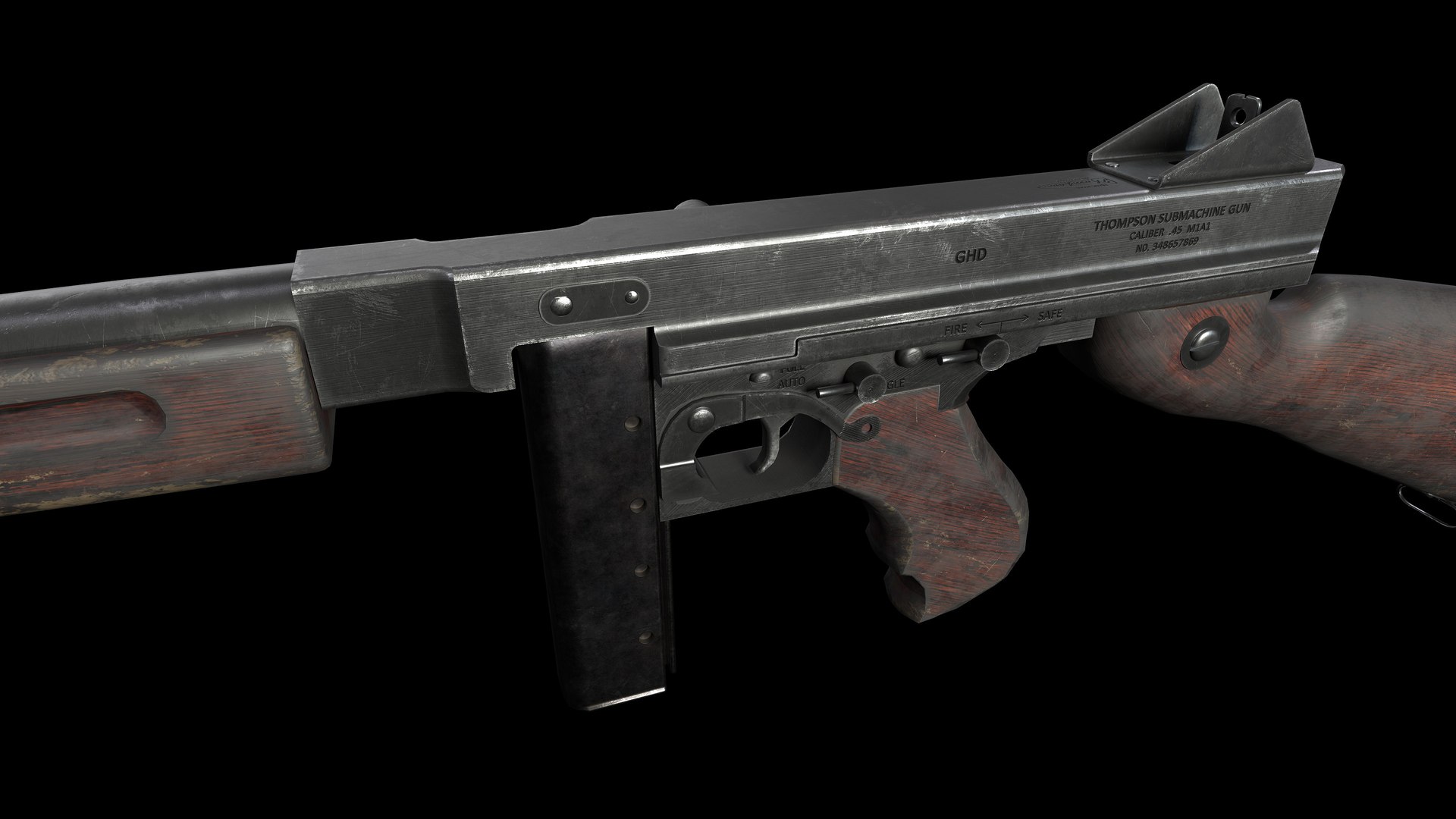 3D Thompson Smg M1a1 Model - TurboSquid 1670675