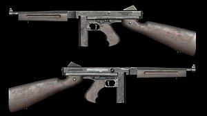 3D thompson smg m1a1 model