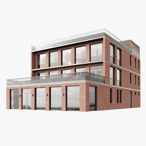 3D model modern multiplex building
