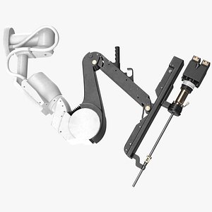 laboratory robot arm 2 3d 3ds