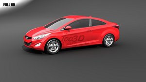 3d model elantra coupe