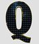 Collection d'alphabet et de chiffres de panneaux solaires