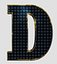 Collection d'alphabet et de chiffres de panneaux solaires