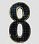 Collection d'alphabet et de chiffres de panneaux solaires