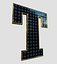 Collection d'alphabet et de chiffres de panneaux solaires