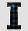 Collection d'alphabet et de chiffres de panneaux solaires