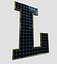 Collection d'alphabet et de chiffres de panneaux solaires