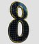 Collection d'alphabet et de chiffres de panneaux solaires