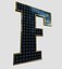 Collection d'alphabet et de chiffres de panneaux solaires