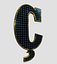 Collection d'alphabet et de chiffres de panneaux solaires
