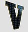 Collection d'alphabet et de chiffres de panneaux solaires