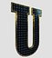 Collection d'alphabet et de chiffres de panneaux solaires