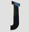 Collection d'alphabet et de chiffres de panneaux solaires