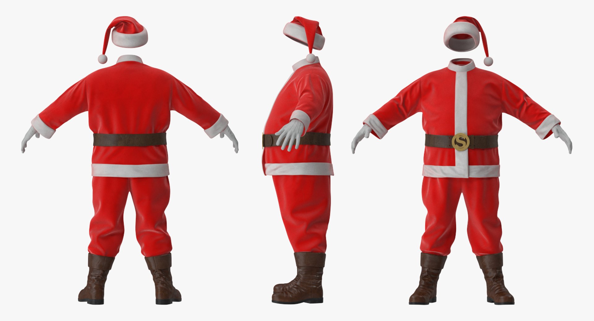 3D santa claus costume - TurboSquid 1217833