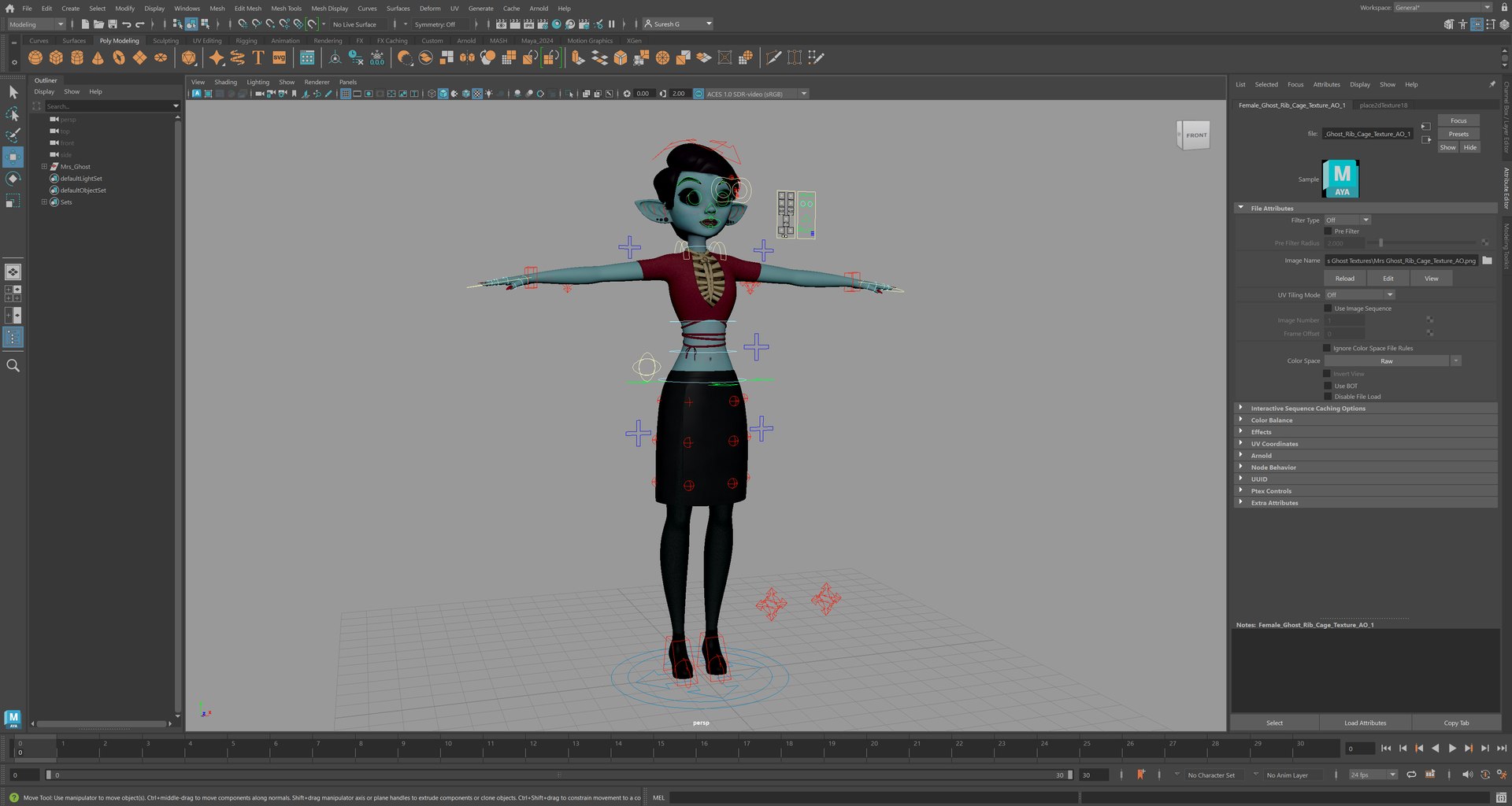 3D Model Semi-Realistic Female GHOST Character With Rig - TurboSquid ...