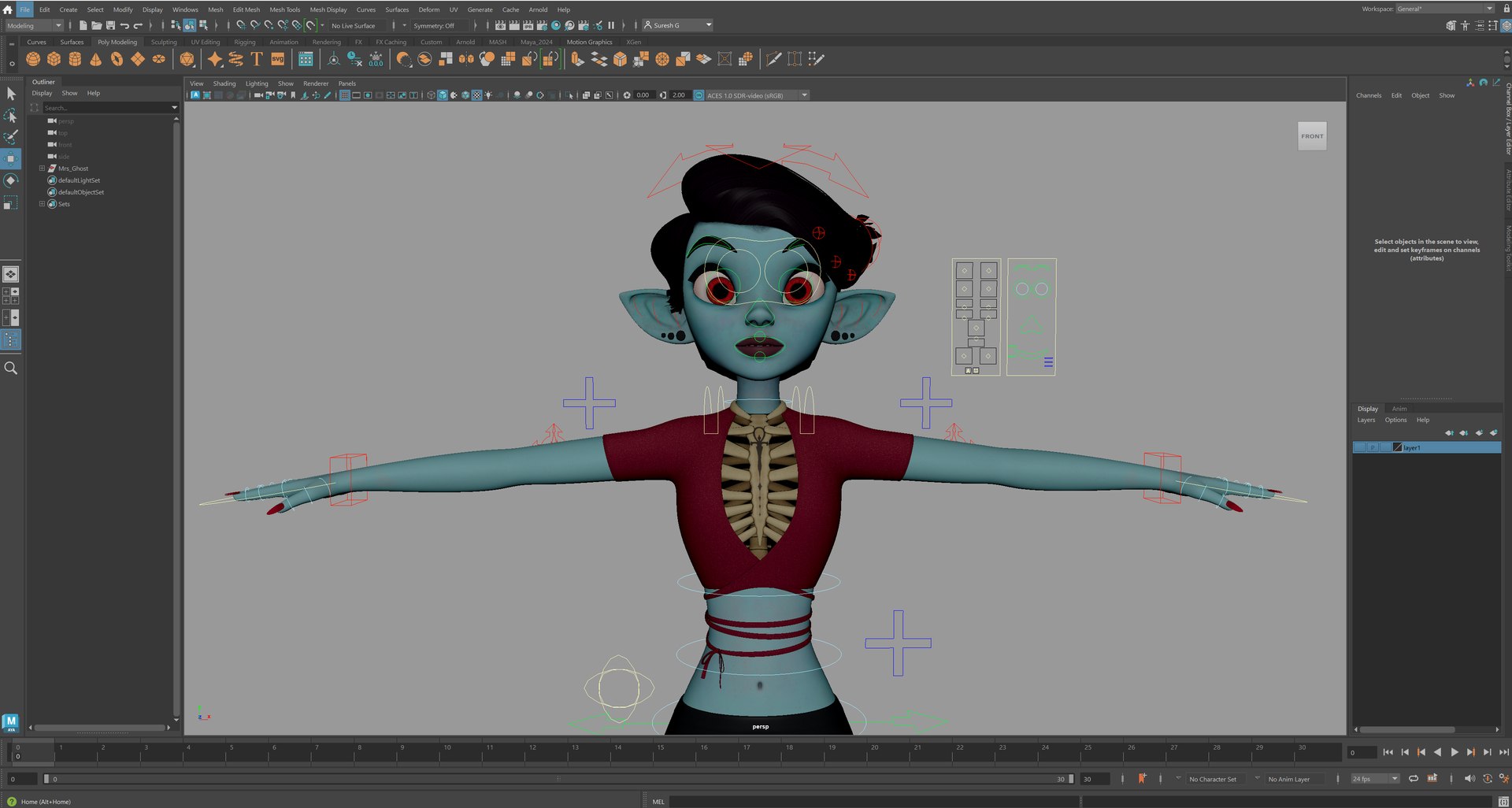 3D Model Semi-Realistic Female GHOST Character With Rig - TurboSquid ...