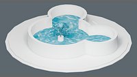 Garden Water Feature 3D Model - Decorative Outdoor Fountain Ornament for Landscape Scene