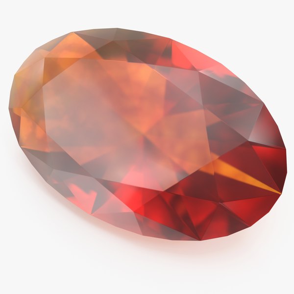 Oval Cut Amber 3D model