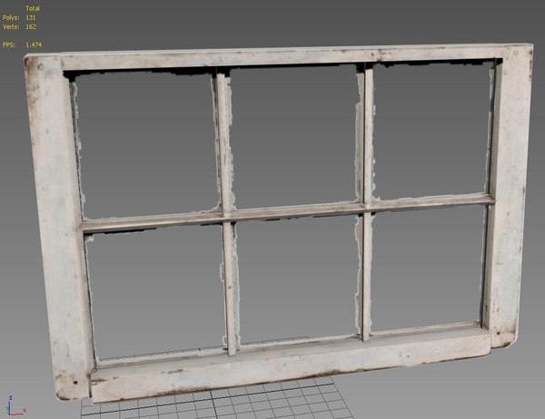 3d model of old window
