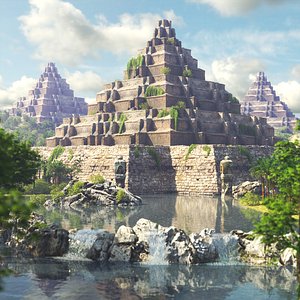 Jungle Pyramids 3D model