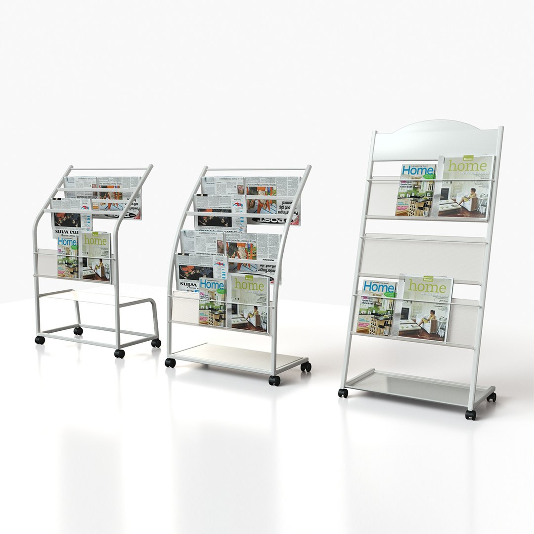 3D 3D Model Magazine Rack Collection Model - TurboSquid 2005062