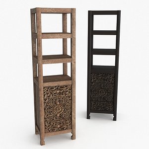 Handcarved Lombok Storage Cabinet 2 colors