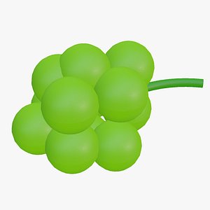 Cartoon Grape 3D model