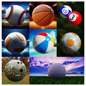 Ultimate Sports Ball Collection - 8 Realistic 3D Models