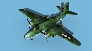 3D Douglas A-20G Havoc V03 model