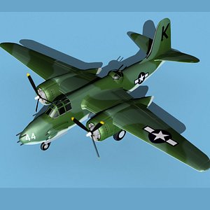 3D Douglas A-20G Havoc V03 model