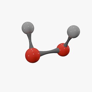 Hydrogen peroxide Molecule 3D
