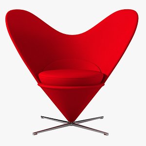 3ds max verner panton heart cone chair