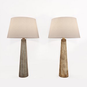 3D model fluted spire large table lamp