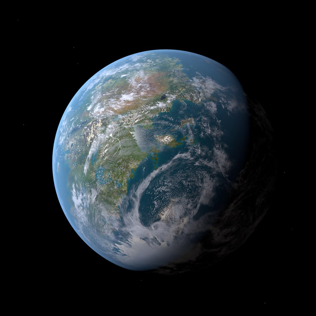 3D Model Fictional Alien Earth-like Planet 8k - TurboSquid 1855746