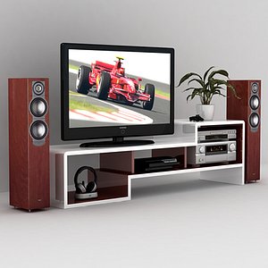 3d c4d home entertainment set
