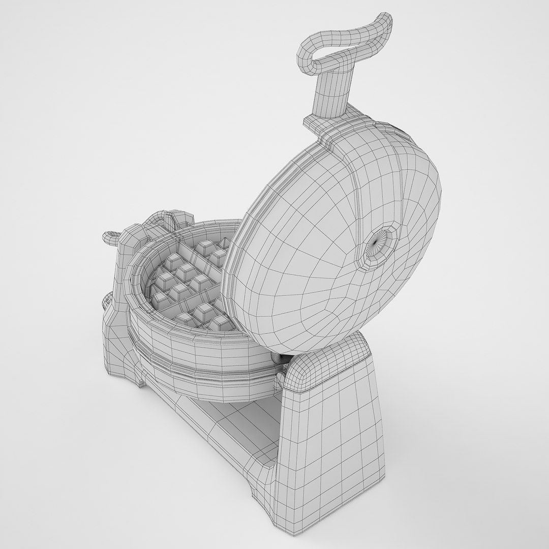 artisan waffle iron 3d model