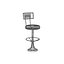 Designform Alessa Stool with Bolt Down Tulip Base - Commercial Bar Stool