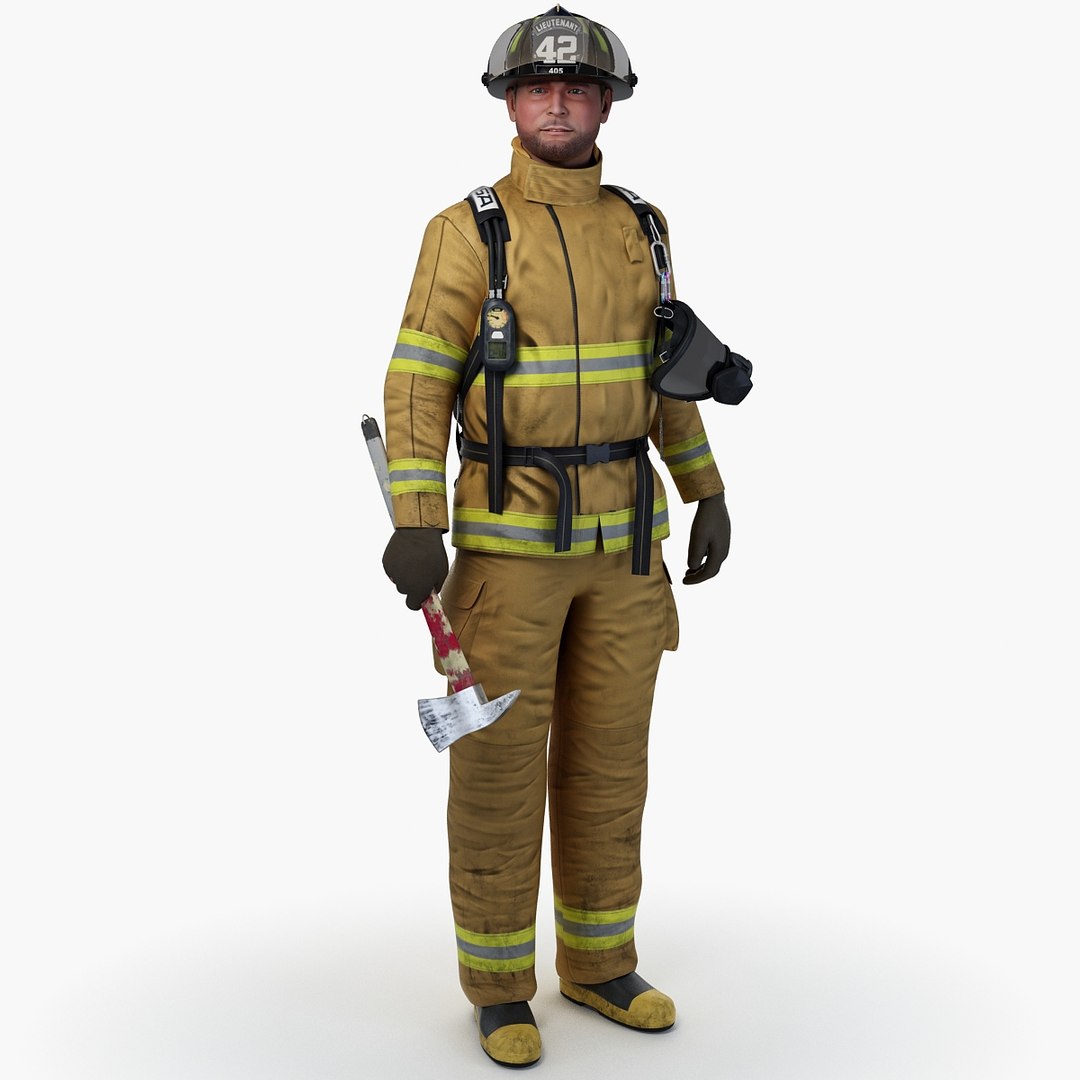 Firefighter Character Rigging 3d Max