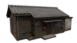 3D Old Japanese House 3D Model Traditional Rural Japan Home PBR Game Ready