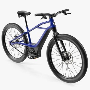 Modern Electric Bike Blue