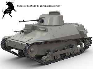 3d model of 1937 tank