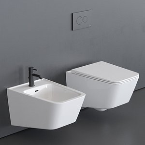 equal toilet wall-hung bidet 3D