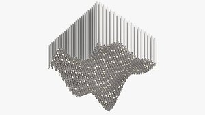 Parametric ceiling made of R50 pipes 3D