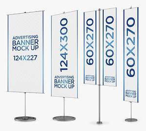 banner stand 4 1 3D