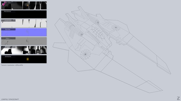 modelo 3d Nave espacial de baja poli - TurboSquid 2239573