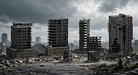 Warzone Destroyed Buildings  Combat Zone Environment Kit