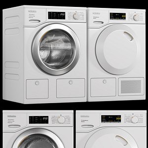 Miele Washing machine and Dryer 3D model